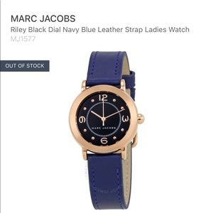 Marc Jacob Navy Blue Leather Strap Watch